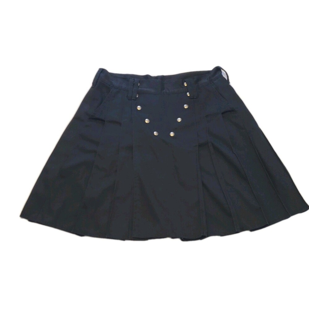 UTILIKILT Mens Size 37 (34") Large Black Utility Kilt Cotton Canvas USA Made